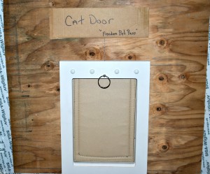 One of the most popular features of the Wayland passive house: the passive pet door!