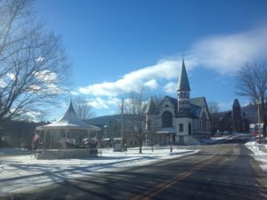 Ludlow, VT with Okemo Mountain in the background. Photo: preservationinpink.wordpress.com