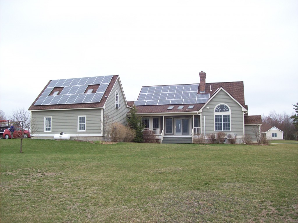 The Tabone solar-powered home in New Hampshire use heat pumps to keep warm all winter and cool in the summer.