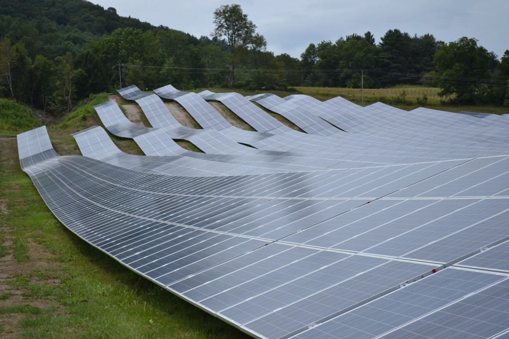 This 3 MW solar farm in Sharon Vermont is the largest in the state, as of 2013. Photo by SayCheeeeeese