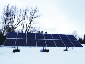 4.5 kW grid-tied PV system in Craftsbury, installed in December.