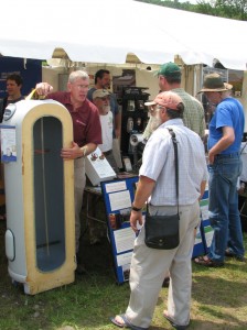 USA Solar Stores booth, showcasing the super-insulated water tanks.