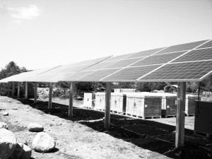 Solar project under construction in North Springfield, Vermont. 