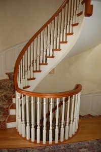 Staircase built by Phil Byfield of Massasecum Woodworks